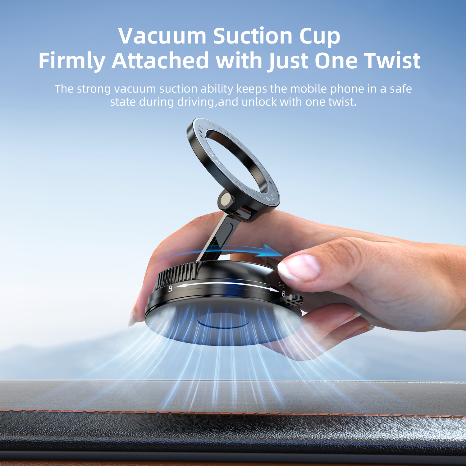 Vyvylabs MagLift 360° Rotator Car Mount (Suction Cup Version)