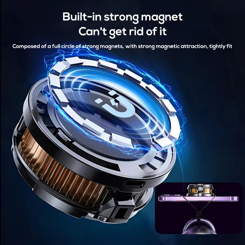 Memo CX07 Phone Cooler Cooling Fan Magnetic with Adjustable RGB Light - Frosty Phone Cooler for Gaming