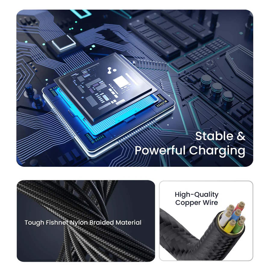 Ambrane 30W Fast Charging Type C Cable with Standing Design