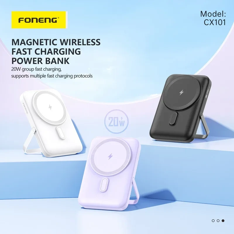 Foneng CX101 10000mAh Magnetic Wireless Power Bank (15W)