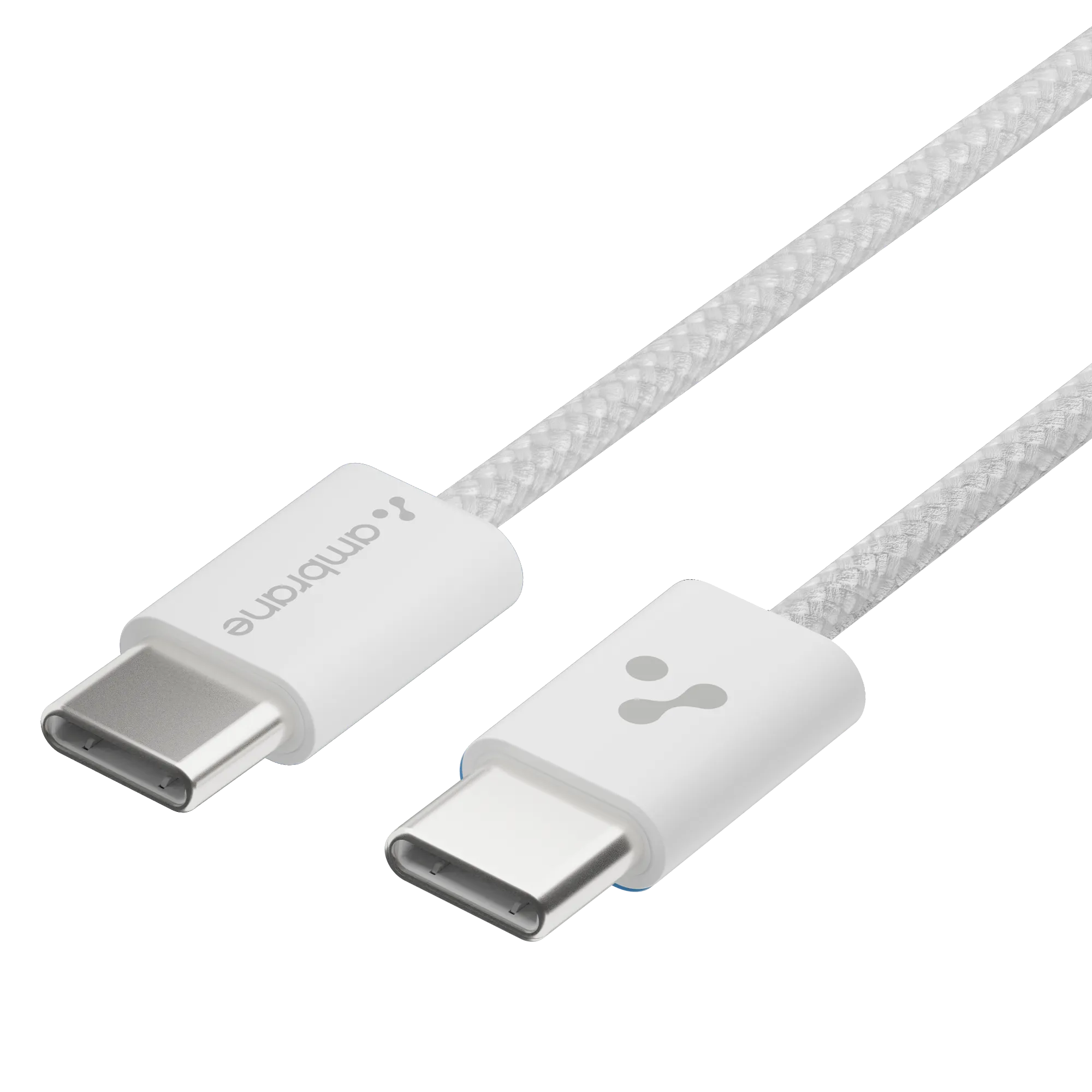 Ambrane 60W Type-C to Type-C Fast Charging Cable for Smartphones, Tablets, Laptops, iPhone 15 & other Type C devices, PD Technology, 480Mbps Data Sync, 1.2M (ABCC-60, Black/White)