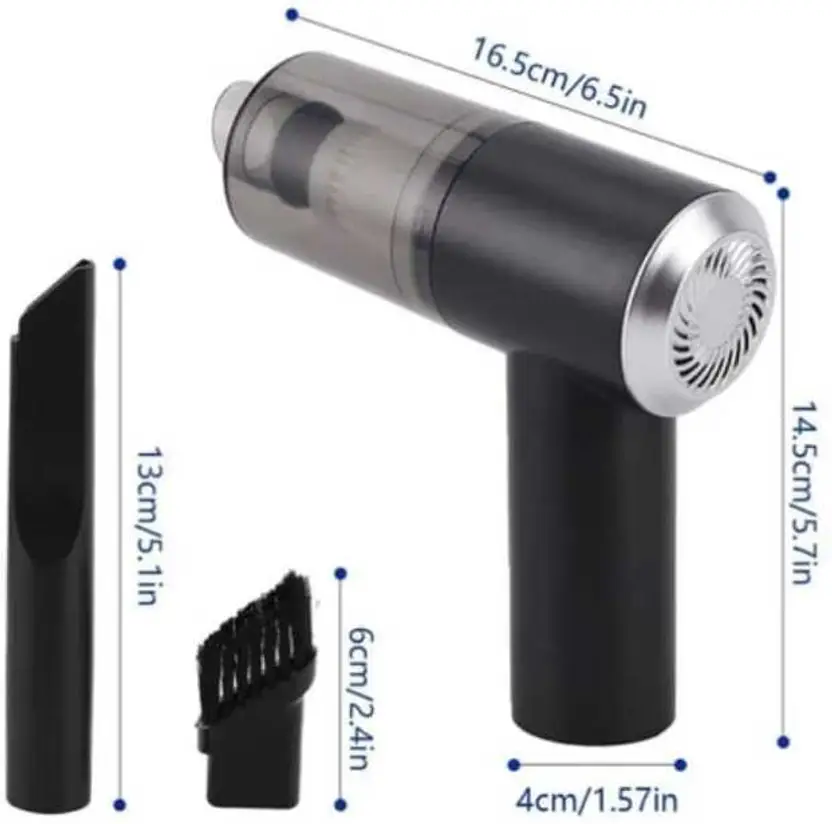 3 In 1 Mini Wireless Vacuum Cleaner With Air Blowing Cordless Vacuum Cleaner with Anti-Bacterial Cleaning  (Black)