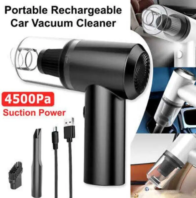 3 In 1 Mini Wireless Vacuum Cleaner With Air Blowing Cordless Vacuum Cleaner with Anti-Bacterial Cleaning  (Black)