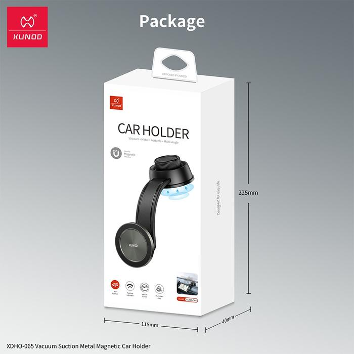XUNDD Vacuum Suction Magnetic Car Phone Holder Car GPS Bracket Metal Mobil Cangkir Lsap 360 Rotation - XDHO-065【Car Holder】