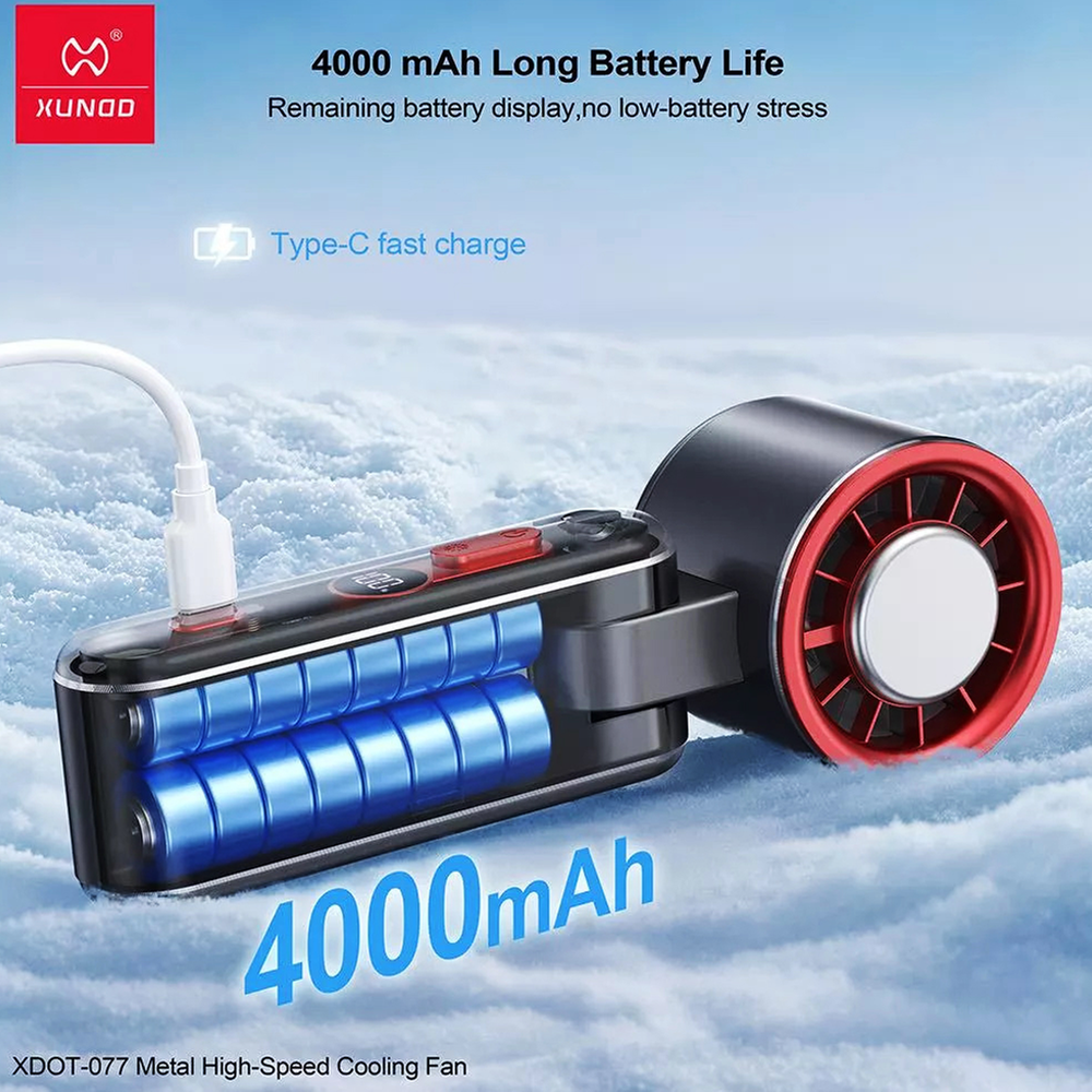 XUNDD XDOT-077 Metal High-Speed Cooling Fan 10w 400mah