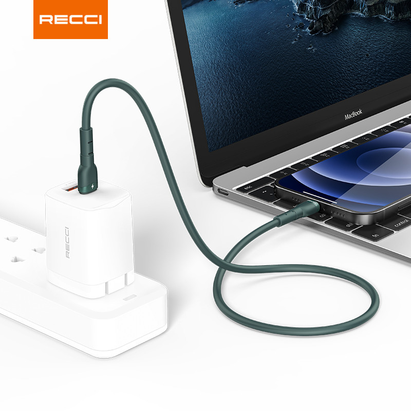 RECCI RTC-P21C 6A TYPE-C FAST CHARGING CABLE 1.2M - BLACK (USB TO TPYE-C)