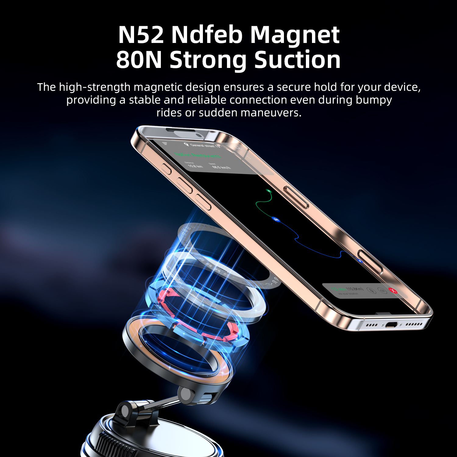 Vyvylabs MagLift 360° Rotator Car Mount (Suction Cup Version)