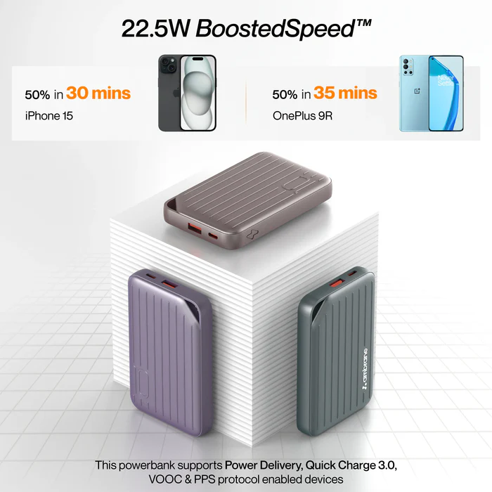Ambrane Line 10 - 10000mAh Small Fast Charging Pocket Power Bank