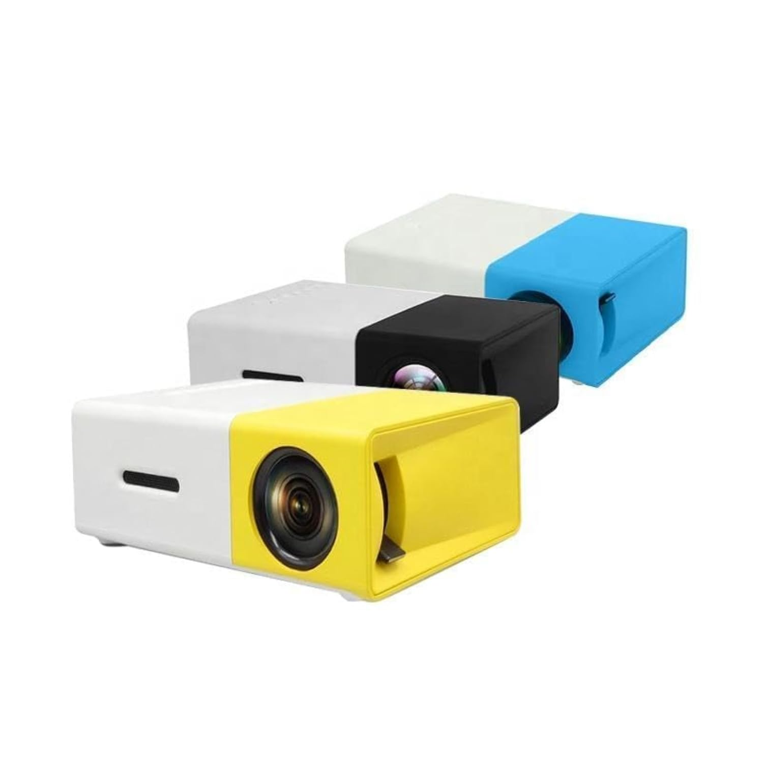 Pro Mini Portable LED Projector with Multiple Interfaces Like AV, Audio, USB, HDMI, Micro SD, Film Projector for Children's, Home Cinema, Compatible with Smartphone/Laptop/PS4/Firestick A1
